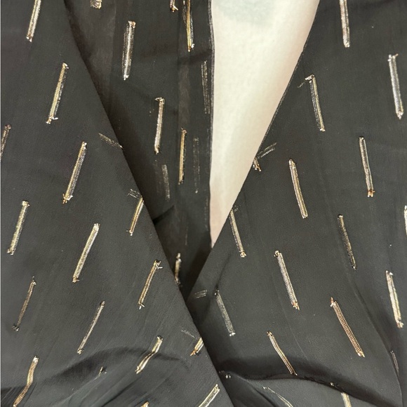 NEW BOG COLLECTIVE CIRCE BLACK AND GOLD SHIMMER HALTER TOP - Picture 3 of 6